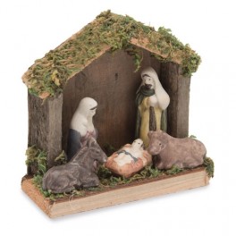 PRESEPE CON CAPANNA CM 10 X 10 