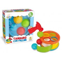 GIOCO TAMBURO CN PALLINE E  MARTELLO