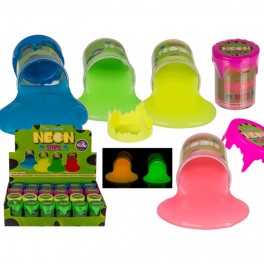 SLIME FLUORESCENTE CM 6 4 COLORI ASS