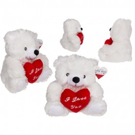 ORSO IN PELUCHE CM 22 CON CUORE ROSSO