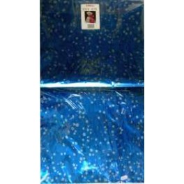 SACCHETTO 50X65 BUSTA BLU PALLINI ARGENTO