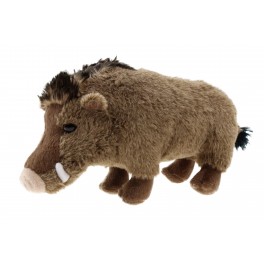 CINGHIALE PELUCHE GRIGIO MARRONE CM 21