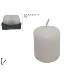 CANDELE 48 GR CF 4 PZ BIANCO 