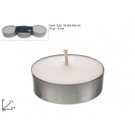 CANDELA THE LIGHT 3 PZ 31  GR 6 ORE BIANCO